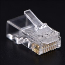 Fanxicm Yeni 50 Adet Iyi Satış RJ45 Cat5 Kristal Ağ Modüler Konnektör Fişi 8P8C Bilgisayarlar Için (Yurt Dışından)