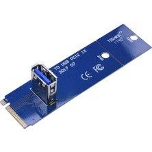 Fanxicm Tıshrıc Ngff M.2 USB 3.0 Transfer Kartına 5 Gbps'ye Kadar M2 M Anahtar Usb3.0 Adaptörü ile Pcı-E 16X Yükseltici Kart Btc Madenci Madenciliği Için (Yurt Dışından)