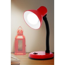 Masa Lambası Akrobat Metal 360° Açılı Ayarlanabilir Hareketli Çalışma Masası Lambası Kırmızı 203