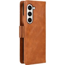 BDT Boutique Samsung Galaxy Z Için Kılıf Fold 5 5g Pu Deri Manyetik Kapatma Cüzdan (Yurt Dışından)