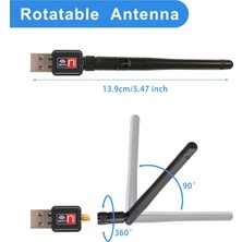 Coverzone Wifi Adaptörü 300MBPS 802.11N/G/B Usb2.0 Masaüstü Dizüstü Pc Için Windows Mac Linux Için ZR93