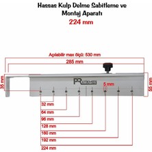 Pratikmen Hassas Kulp Delme Sabitleme ve Montaj Aparatı 224 mm