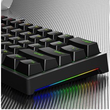 Valkyrie Leaven K620 Blue Switch Mekanik Gaming Oyun Klavyesi Rgb 61 Key Mavi Tuş Type-C Klavye Siyah