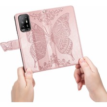 BDT Boutique Oppo A94 5g/reno 5z Kelebek Kanatları Narin Çiçekler Darbeye Dayanıklı Deri Telefon Kılıfı (Yurt Dışından)