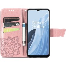 BDT Boutique Oneplus Nord N300 Kelebek Kanatları Narin Çiçekler Darbeye Dayanıklı Deri Telefon Kılıfı (Yurt Dışından)