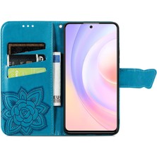 BDT Boutique Honor 50 Se Kelebek Kanatları Narin Çiçekler Flip Darbeye Dayanıklı Deri Telefon Kılıfı ile Uyumlu (Yurt Dışından)