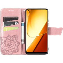 BDT Boutique Realme 11 4g Kelebek Kanatları Narin Çiçekler Darbeye Dayanıklı Deri Telefon Kılıfı (Yurt Dışından)