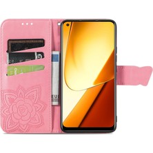 BDT Boutique Realme 11 4g Kelebek Kanatları Narin Çiçekler Darbeye Dayanıklı Deri Telefon Kılıfı (Yurt Dışından)