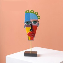 Miniminti Picasso Maske Soyut Yüz Biblo - Colorfull