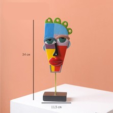 Miniminti Picasso Maske Soyut Yüz Biblo - Colorfull