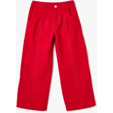 Koton Bol Paça Kot Pantolon Dikiş Detaylı Cepli Düğmeli Pamuklu