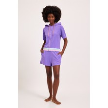 Fairytale Kadın Havlu Şort Mor