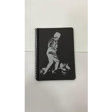 Tüftürük K. Atatürk Karton Kapak Siyah Defter Telli