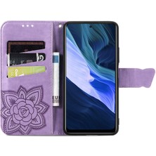 BDT Boutique Infinix Note 10 Kelebek Kanatları Narin Çiçekler Darbeye Dayanıklı Deri Telefon Kılıfı (Yurt Dışından)