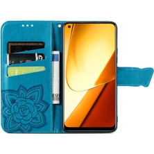 BDT Boutique Realme 11 4g Kelebek Kanatları Narin Çiçekler Darbeye Dayanıklı Deri Telefon Kılıfı (Yurt Dışından)