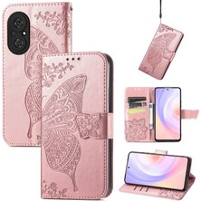 BDT Boutique Honor 50 Se Kelebek Kanatları Narin Çiçekler Flip Darbeye Dayanıklı Deri Telefon Kılıfı ile Uyumlu (Yurt Dışından)