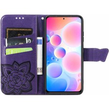 BDT Boutique Xiaomi Redmi Note 10 Pro Kelebek Kanatları Narin Çiçekler Darbeye Dayanıklı Deri Telefon Kılıfı (Yurt Dışından)