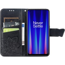 BDT Boutique Oneplus Nord Ce 2 5g Kelebek Kanatları Narin Çiçekler Darbeye Dayanıklı Deri Telefon Kılıfı (Yurt Dışından)