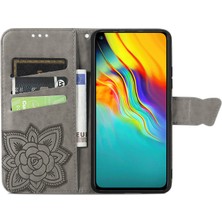 BDT Boutique Infinix Hot 9 Kelebek Kanatları Narin Çiçekler Darbeye Dayanıklı Deri Telefon Kılıfı (Yurt Dışından)