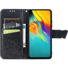 BDT Boutique Infinix Hot 9 Kelebek Kanatları Narin Çiçekler Darbeye Dayanıklı Deri Telefon Kılıfı (Yurt Dışından)