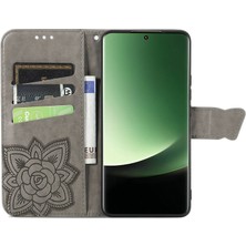 BDT Boutique Xiaomi 13 Ultra Kelebek Kanatları Narin Çiçekler Darbeye Dayanıklı Deri Telefon Kılıfı (Yurt Dışından)