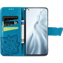 BDT Boutique Xiaomi 11 Kelebek Kanatları Narin Çiçekler Darbeye Dayanıklı Deri Telefon Kılıfı (Yurt Dışından)