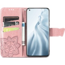 BDT Boutique Xiaomi 11 Kelebek Kanatları Narin Çiçekler Darbeye Dayanıklı Deri Telefon Kılıfı (Yurt Dışından)