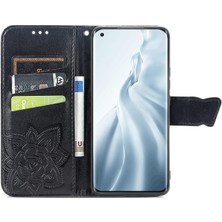 BDT Boutique Xiaomi 11 Kelebek Kanatları Narin Çiçekler Darbeye Dayanıklı Deri Telefon Kılıfı (Yurt Dışından)