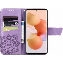 BDT Boutique Xiaomi 12 Kelebek Kanatları Narin Çiçekler Flip Darbeye Dayanıklı Deri Telefon Kılıfı ile Uyumlu (Yurt Dışından)