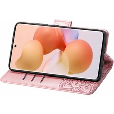 BDT Boutique Xiaomi 12 Kelebek Kanatları Narin Çiçekler Flip Darbeye Dayanıklı Deri Telefon Kılıfı ile Uyumlu (Yurt Dışından)