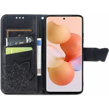 BDT Boutique Xiaomi 12 Kelebek Kanatları Narin Çiçekler Flip Darbeye Dayanıklı Deri Telefon Kılıfı ile Uyumlu (Yurt Dışından)