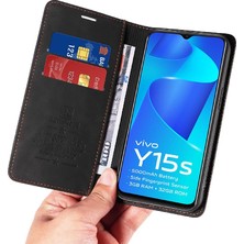 BDT Boutique Vivo Y15A 4G/Y15S 4g Pu Deri Folio Cüzdan Manyetik Koruyucu Kılıf (Yurt Dışından)