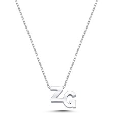 Usho Jewelry 925 Ayar Gümüş Ikili Harf Kolye