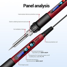 Kecilila Aneng SL103 Sıcaklık Elektrikli Havya Kiti 13 Adet Ayarlanabilir Dijital Ekran Lehimleme Aracı Setleri (Yurt Dışından)