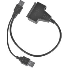 Tialating USB 2.0 - Sata 7 Kablo 2.5 Inç Sata Sabit Disk Harici + 15PIN SSD HDD Adaptörü Ofis Bakım Bilgisayarı Kaynağı (Yurt Dışından)