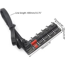 Tialating 5 Port Pc Fan Hub Splitter Hız Kontrol Adaptörü 4 Pin Pwm Soğutucu Soğutma N84A Için (Yurt Dışından)