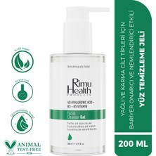 Rimu Health Products Yağlı ve Karma Cilt Tipleri İçin Bariyer Onarıcı Nemlendirici Etkili Yüz Temizleme Jeli 200 ml