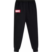 Kids Face Özel Tasarım Marvel Baskılı %100 Pamuk Şardonlu Kışlık Erkek Çocuk Eşofman Altı