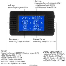 Xiaxiaoer 6in1 Dijital Ac 80 ~ 260V Wer Monitör Gerilim Akım Kwh Watt Metre 100A 10A (Yurt Dışından)