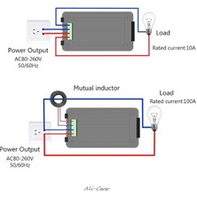 Xiaxiaoer 6in1 Dijital Ac 80 ~ 260V Wer Monitör Gerilim Akım Kwh Watt Metre 100A 10A (Yurt Dışından)