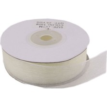 Depposite Organze Kurdele 40 mm 22 Metre Krem