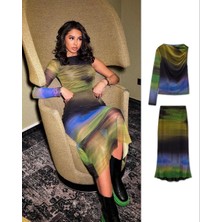 Arslan Tekstil Elbise Çok Renkli Takım