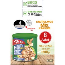 Paşa Kuruyemiş Kavrulmuş Karışık Kuruyemiş Teneke Kutu 150 gr x 8 Adet (1. Kalite)