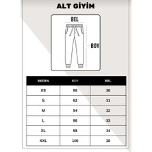 FY Sport 2-Li Siyah*gri Jogger Lastik Paça Eşofman Altı