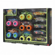 Hot Wheels KTYRA52 HCB57 Monster Trucks Karanlıkta Parlayan Araçlar, Hot Wheels Monster Trucks - Mattel