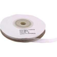 Eminönü Toptancı Beyaz Organze Kurdele 3 mm - 45 Metre