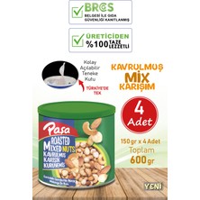 Paşa Kuruyemiş Kavrulmuş Karışık Kuruyemiş Teneke Kutu 150 gr x 4 Adet (1. Kalite)