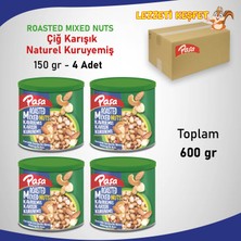 Paşa Kuruyemiş Kavrulmuş Karışık Kuruyemiş Teneke Kutu 150 gr x 4 Adet (1. Kalite)