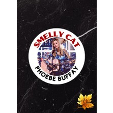 Eylül Design Friends Phoebe Buffay Baskılı Özel Tasarım Baskılı Mdf Yuvarlak Bardak Altlığı