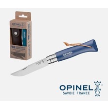 Opinel No 08 Paslanmaz Çelik Trekking Çakı + Kılıf Set - Mavi